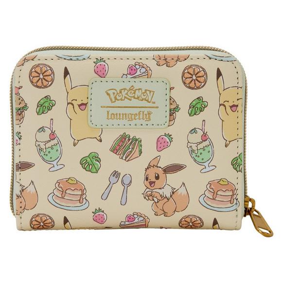 Loungefly Pokemon Cafe Pikachu and Eevee Food Zip Around Wallet Exclusivité Games Zone